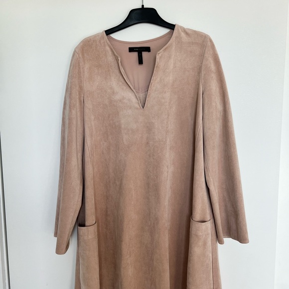 BCBG Maxazria Faux Suede Shift Dress - Picture 5 of 7